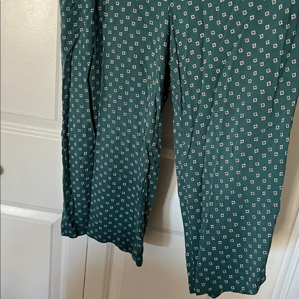 Universal Thread Teal Patterned Cropped Jumpsuit - image 2
